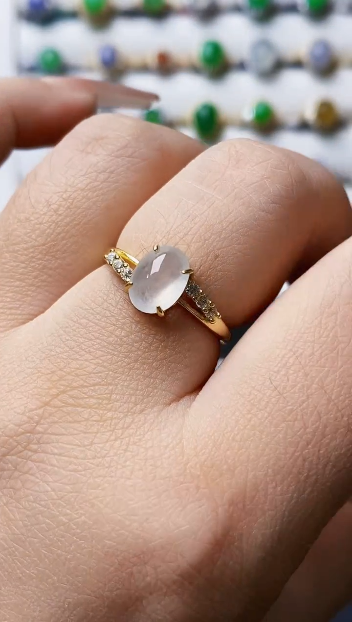 银S925镶嵌戒指翡翠1089