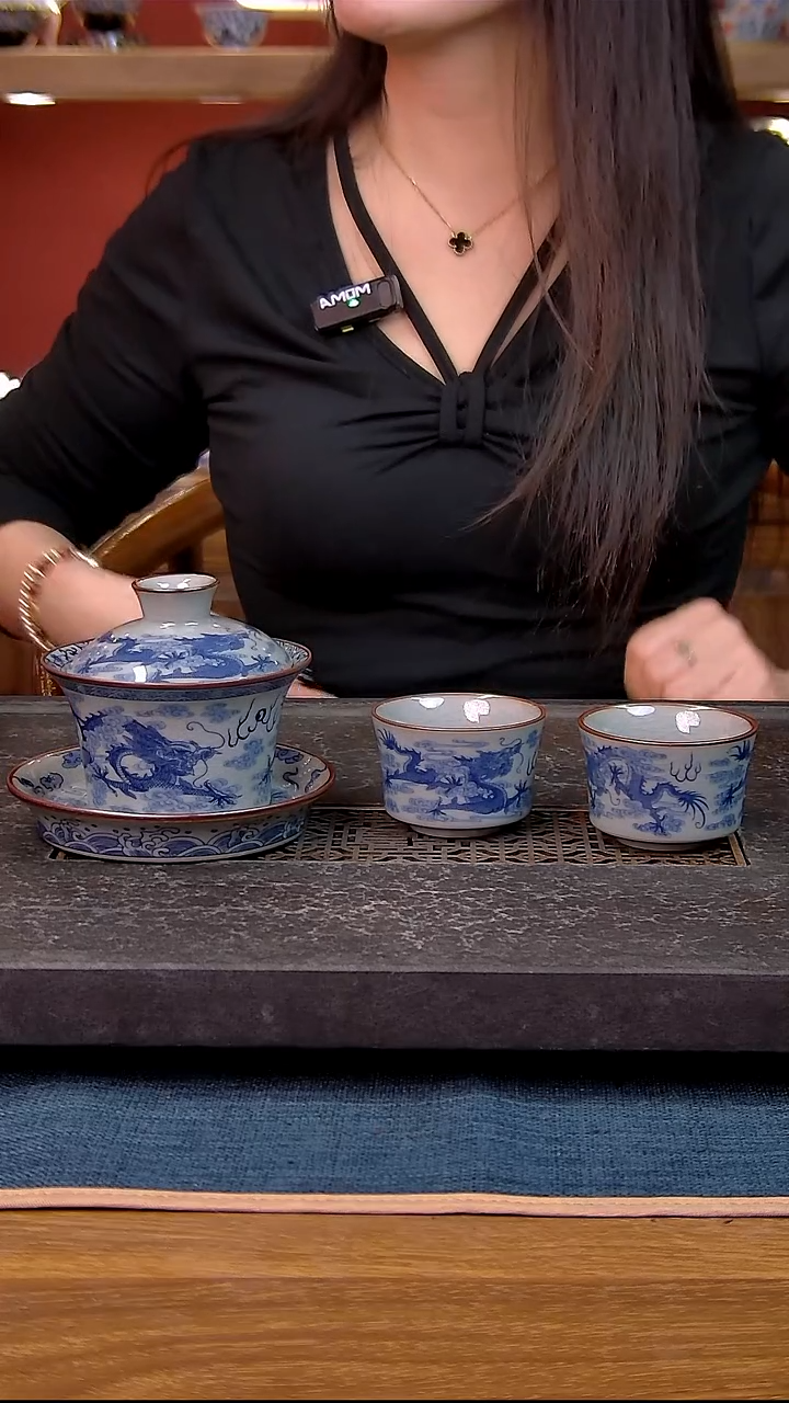 简装家用款3件套 老陶泥开片纹陶瓷茶具