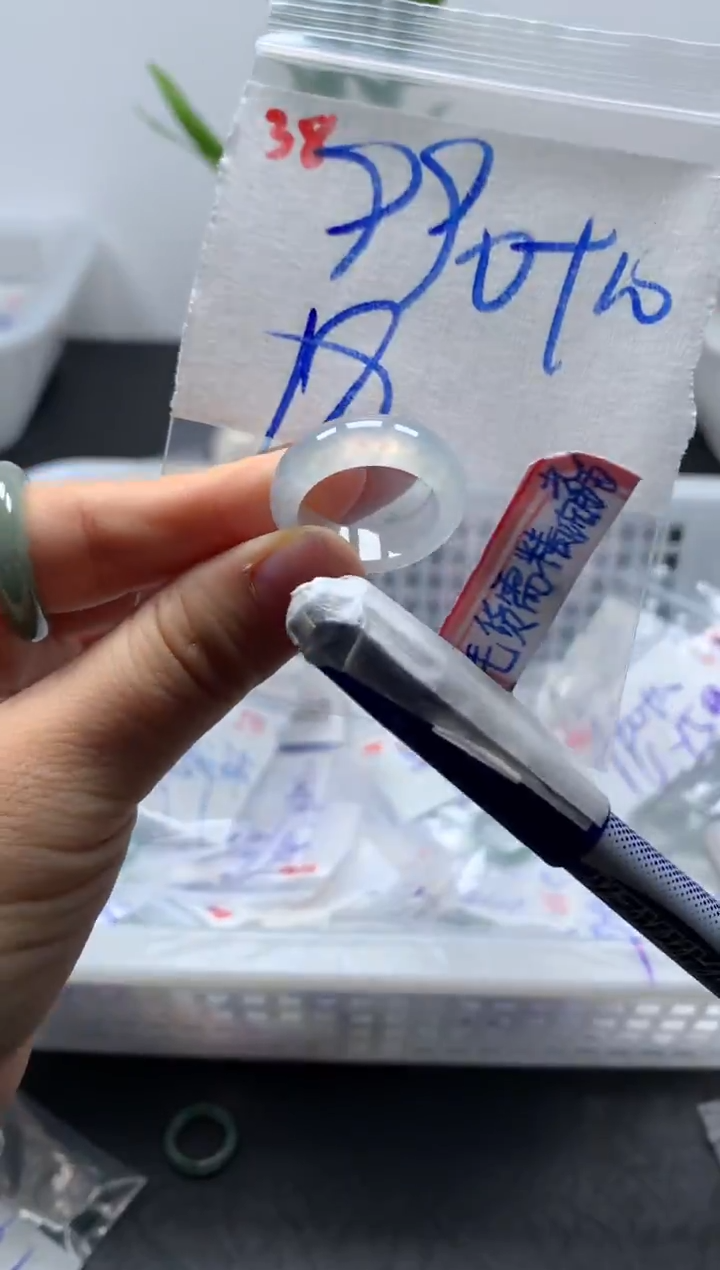 未镶嵌定制翡翠戒圈18#1000毛货需精细抛光