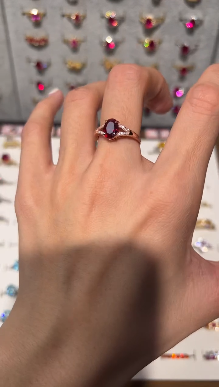 【闪购商品】红宝石戒指银S925镶嵌1565131