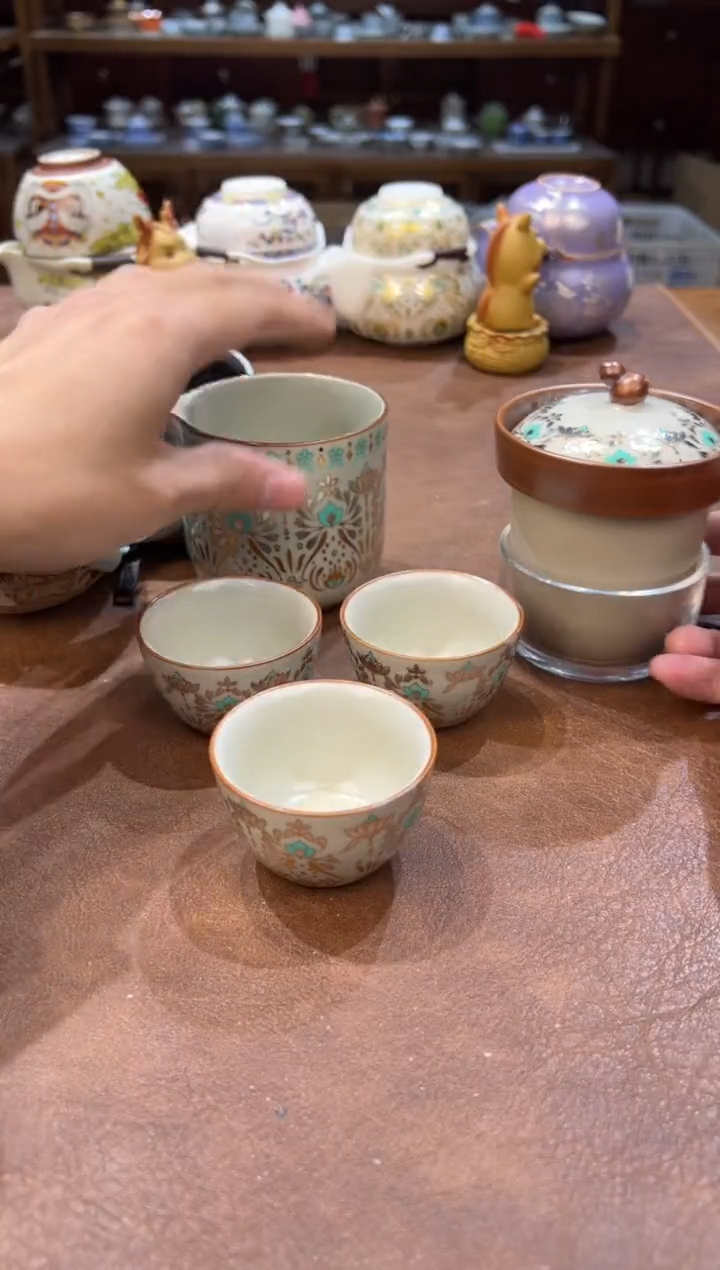 真的很便宜超好看会开片的旅行茶具