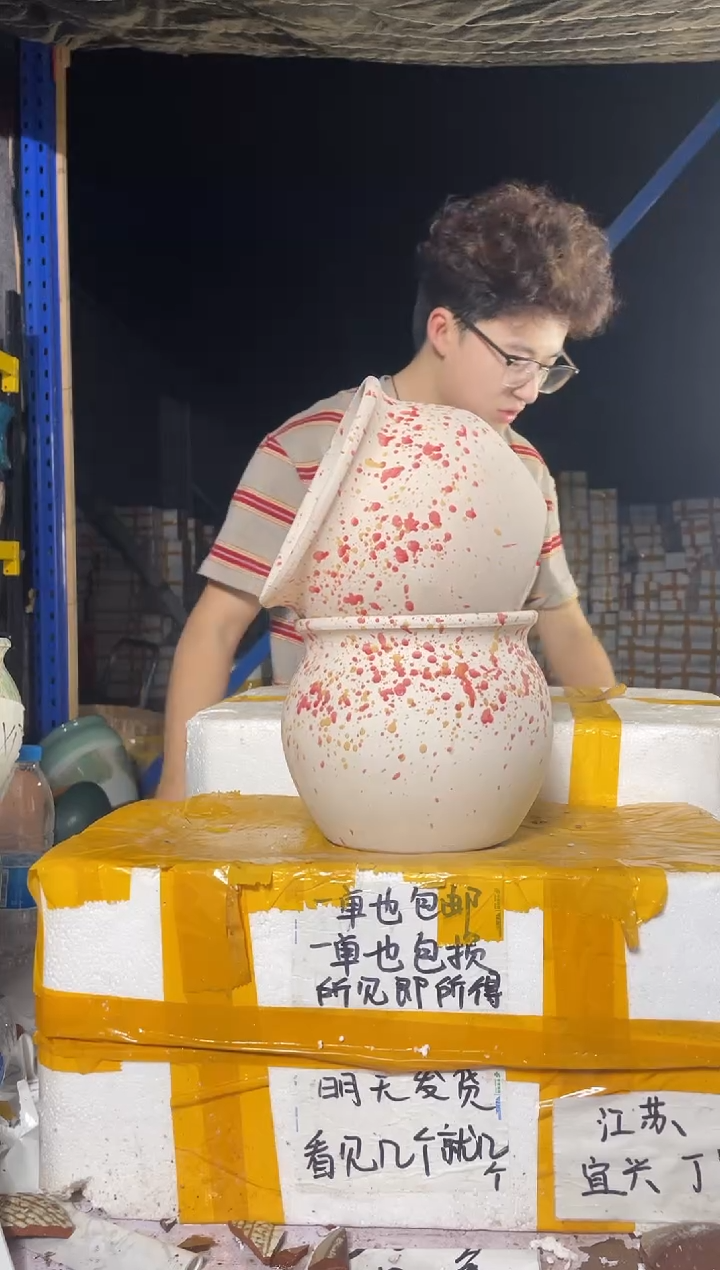 紫砂花盆紫砂花盆宜兴紫砂粗陶18*16