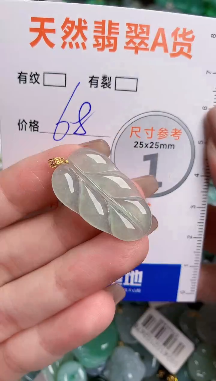 翡翠18K金镶嵌颈饰23002217
