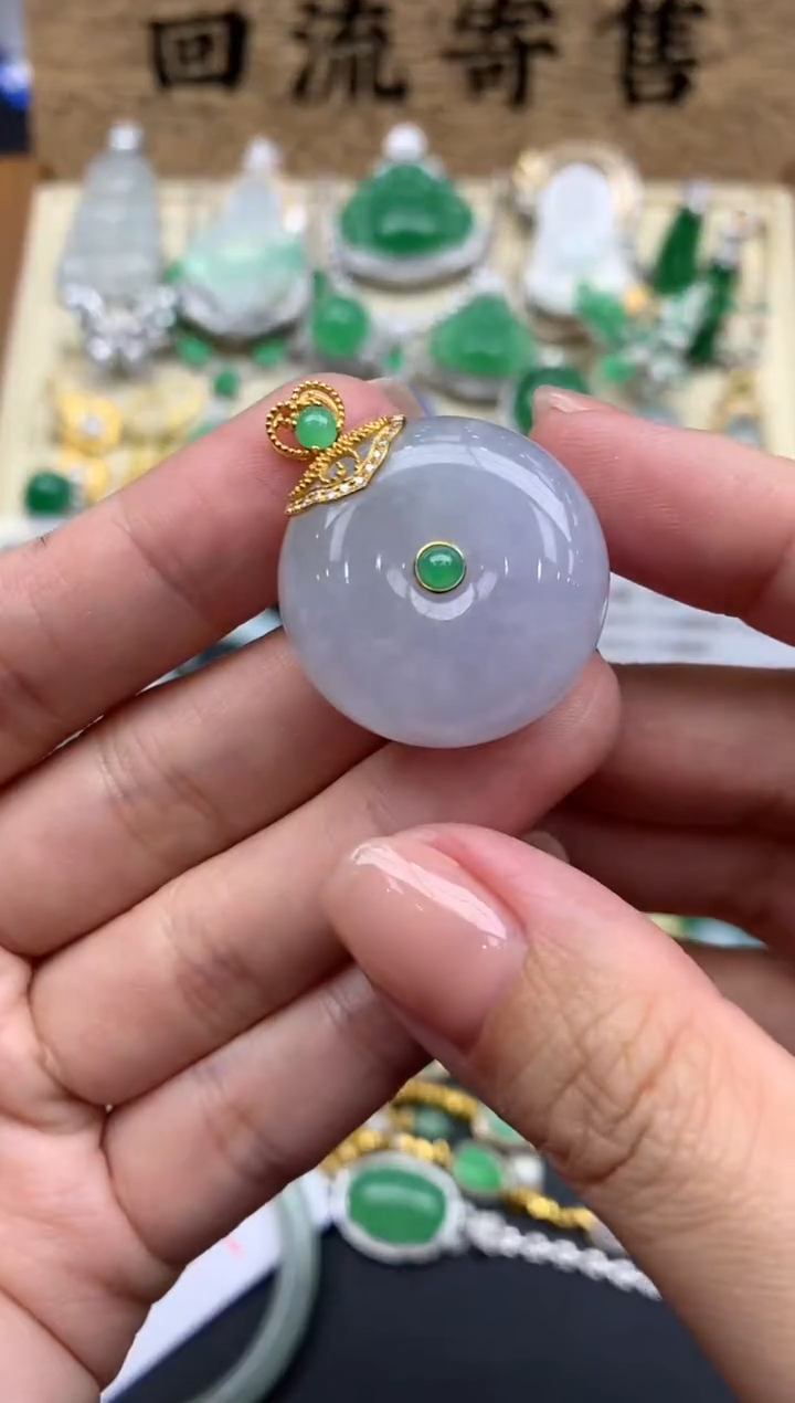 【闪购商品】翡翠颈饰18K金镶嵌470-中国好珍宝