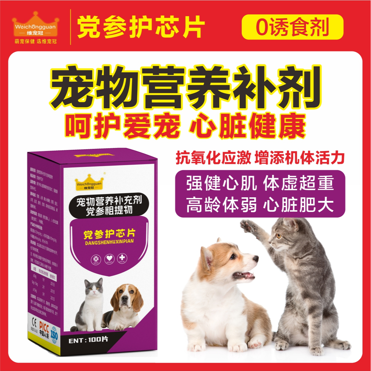 视频同款  党参护芯片 呵护爱宠 减轻负担 增添活力