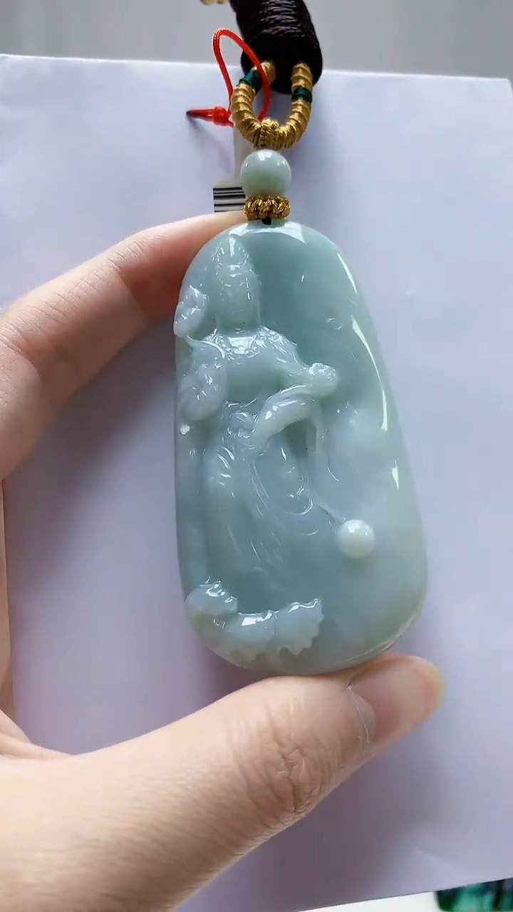 未镶嵌定制翡翠4812zm-毛货挂件18观音