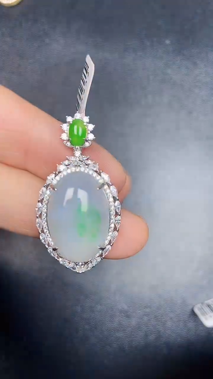 银S925镶嵌戒指翡翠2720