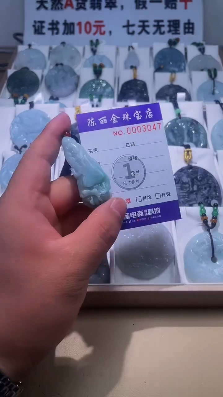 【闪购商品】翡翠颈饰未镶嵌天赐翡翠3号铺闪购商品20250115