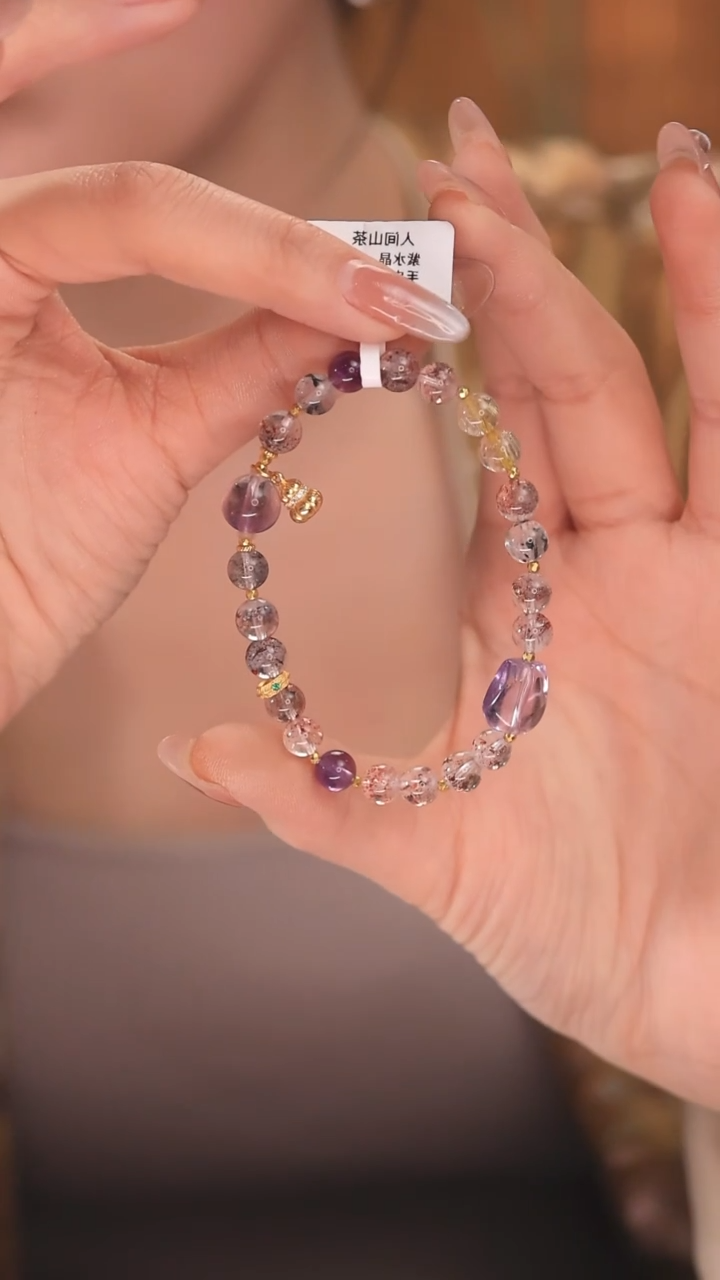 【闪购商品】水晶手链银S925镶嵌超七水晶手链多样性发其一