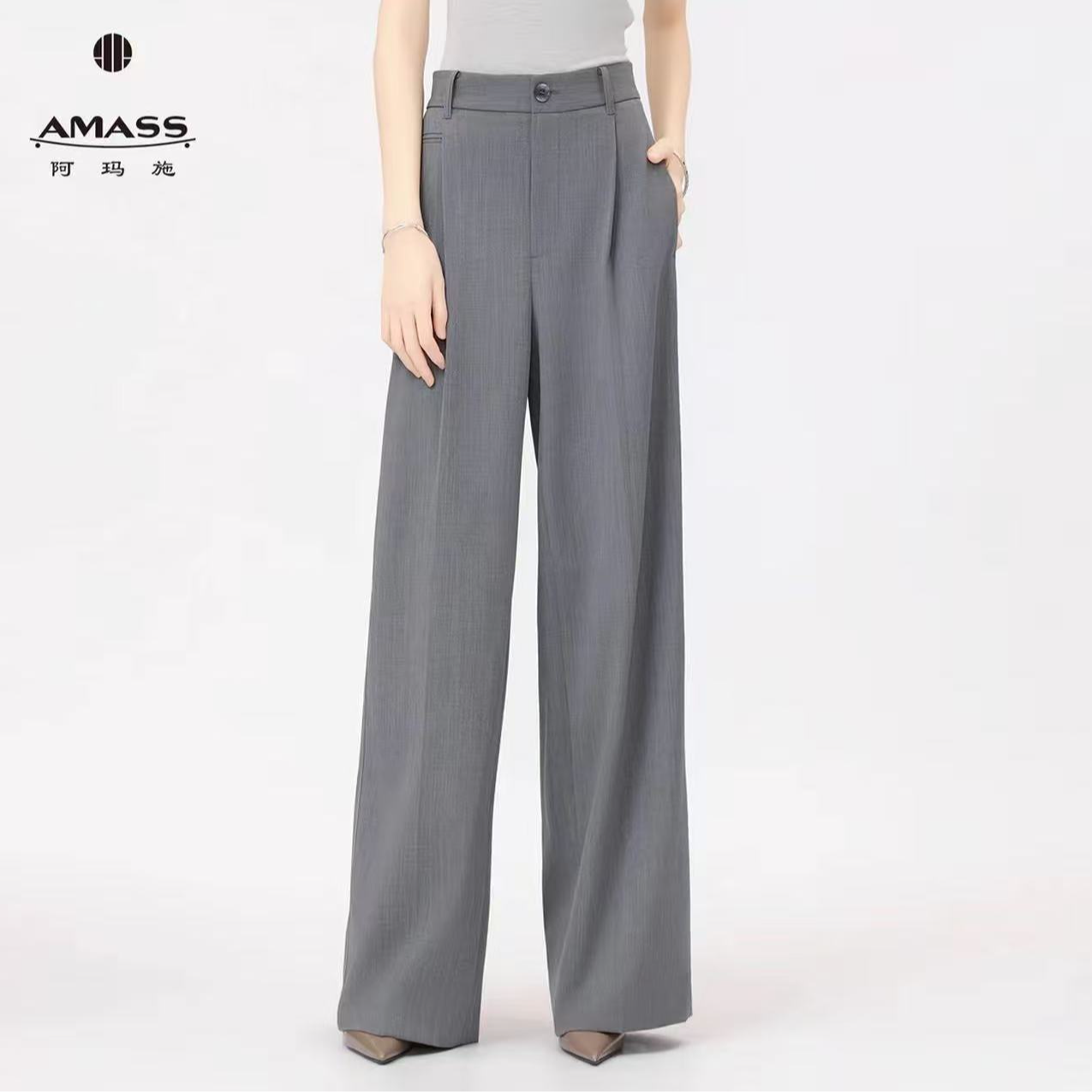 AMASS/阿玛施西裤休闲高腰裤5100649
