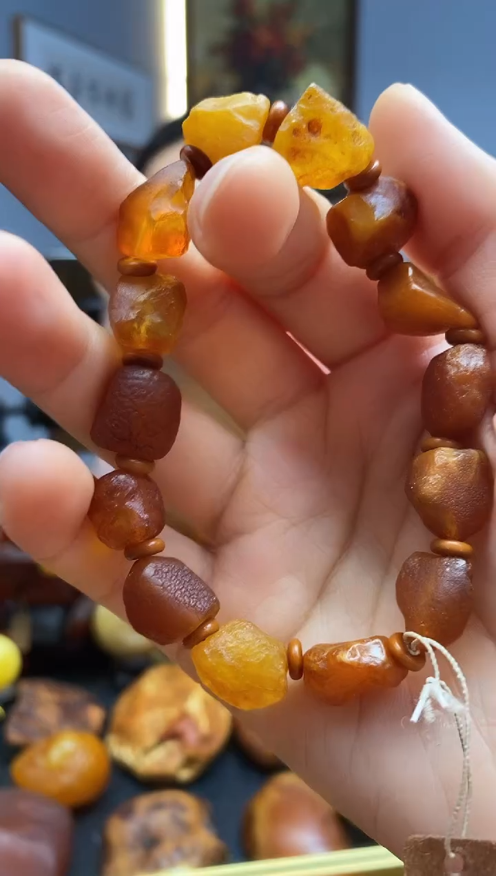 手链琥珀未镶嵌手串