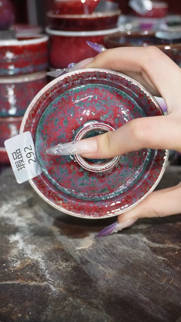 摆件陶精品窑变钧瓷茶器