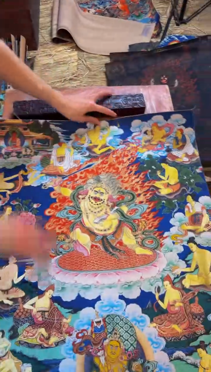 装裱画精品手绘唐卡链接--A16630