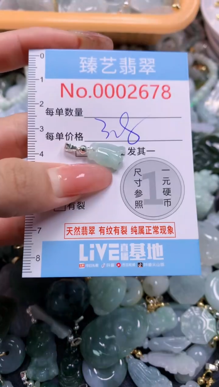 翡翠未镶嵌吊坠(不含链)2678
