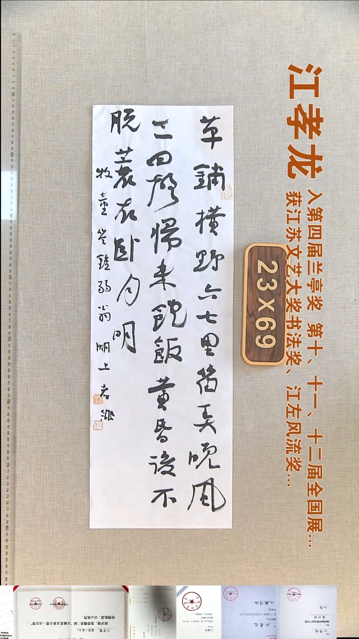 书法江孝龙书法福利23*69草铺横野