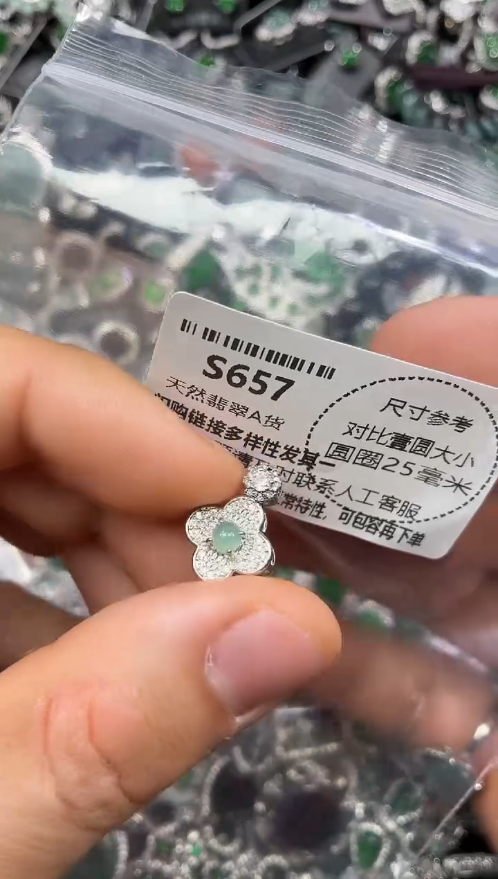 颈饰未镶嵌翡翠S657手机挂