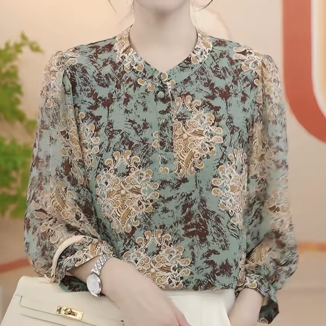 X1868【出口原单】优雅高级时尚气质显瘦衬衫-生生