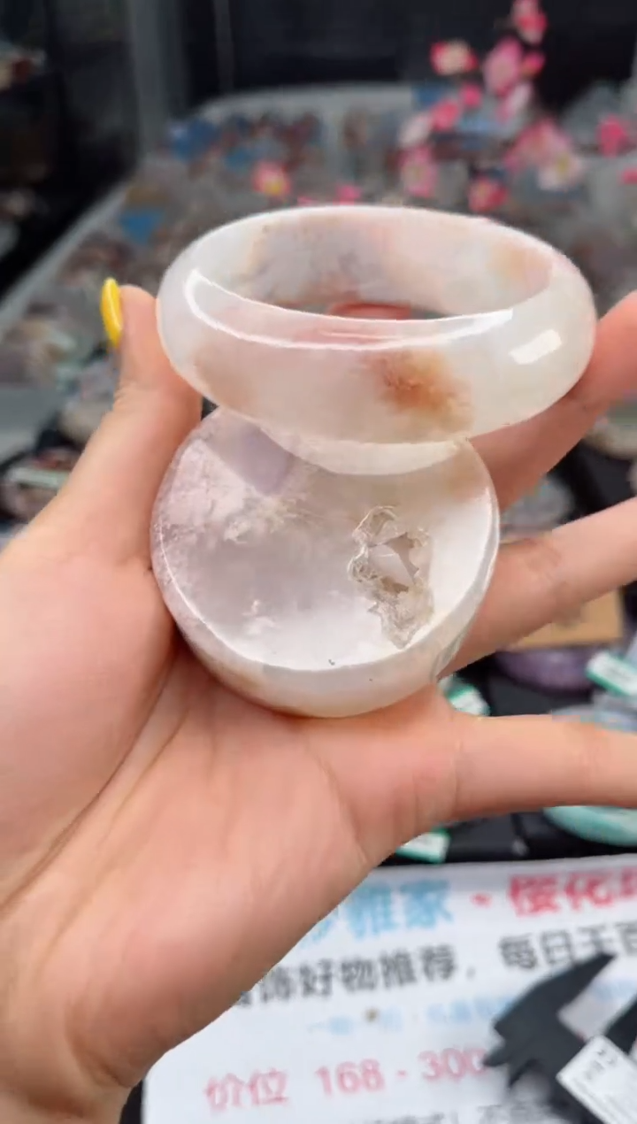 石英质玉未镶嵌手镯56圈口（赠送镯心）1751680