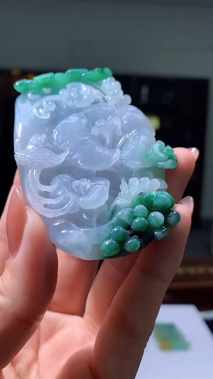 【闪购商品】定制翡翠未镶嵌1051hm-毛货挂件40