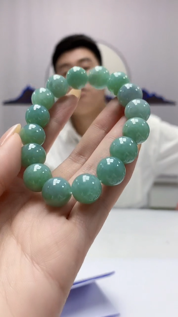 【闪购商品】定制翡翠未镶嵌5028DD-毛货手串123