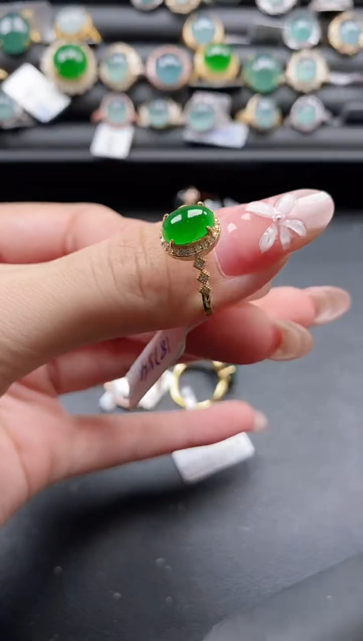 【闪购商品】翡翠戒指银S925镶嵌1111