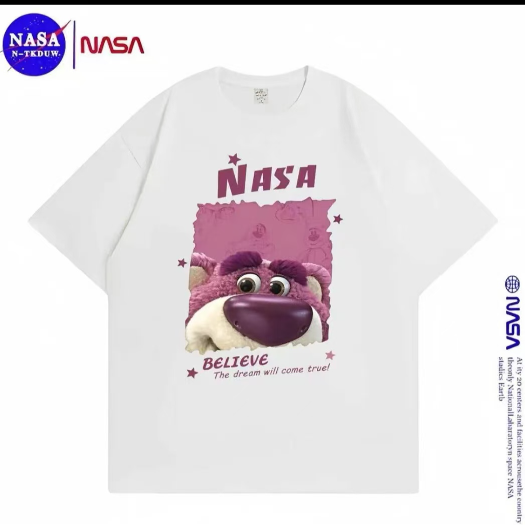 NASA联名纯棉夏季圆领短袖T恤微宽松时尚男女同款休闲百搭21