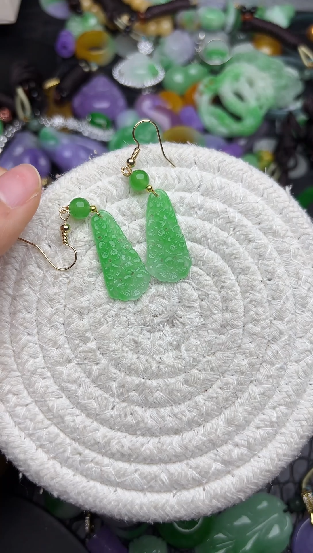 颈饰未镶嵌翡翠缅甸翡翠吊坠