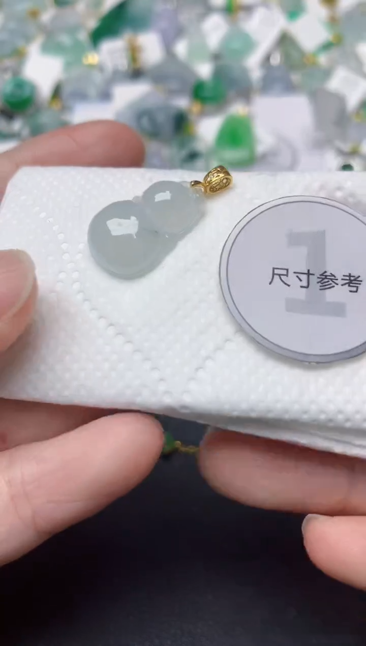 颈饰银S925镶嵌翡翠天然翡翠A货