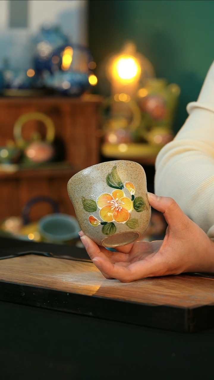 【闪购商品】杯手绘心瓷陶瓷浮力