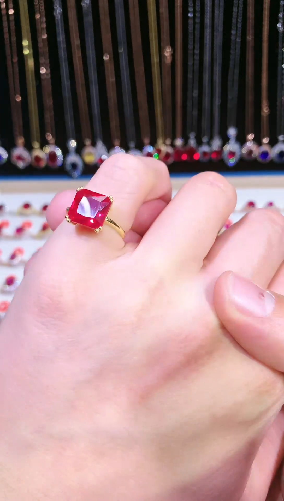 【闪购商品】红宝石戒指银S925镶嵌111111