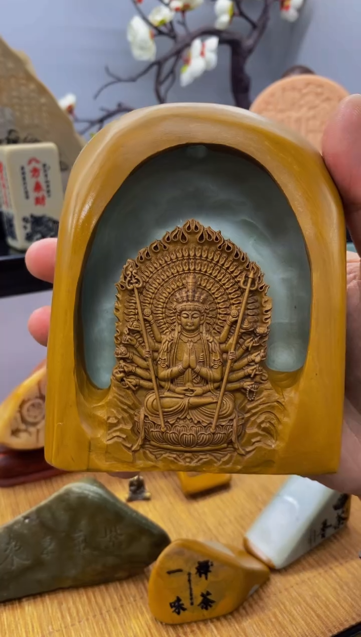 【闪购商品】茶宠石头刻字7777777上777