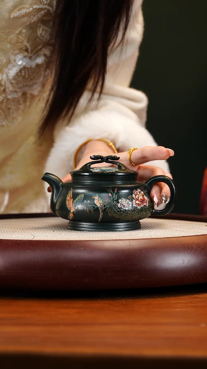 YJY34绿泥柴烧如意280cc