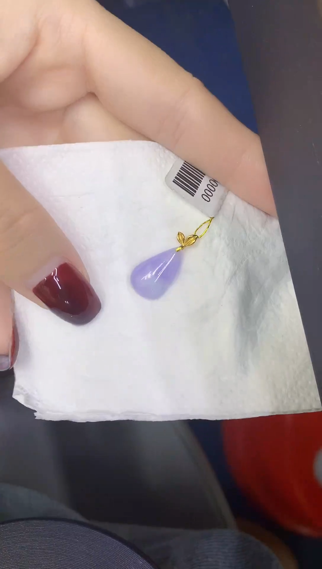 颈饰18K金镶嵌翡翠缅甸天然翡翠A货