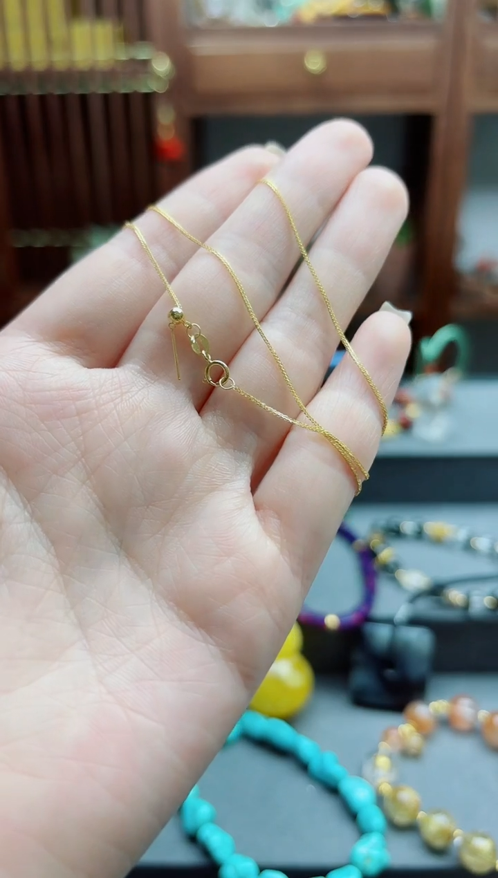 18K金颈饰18K金万能链GW
