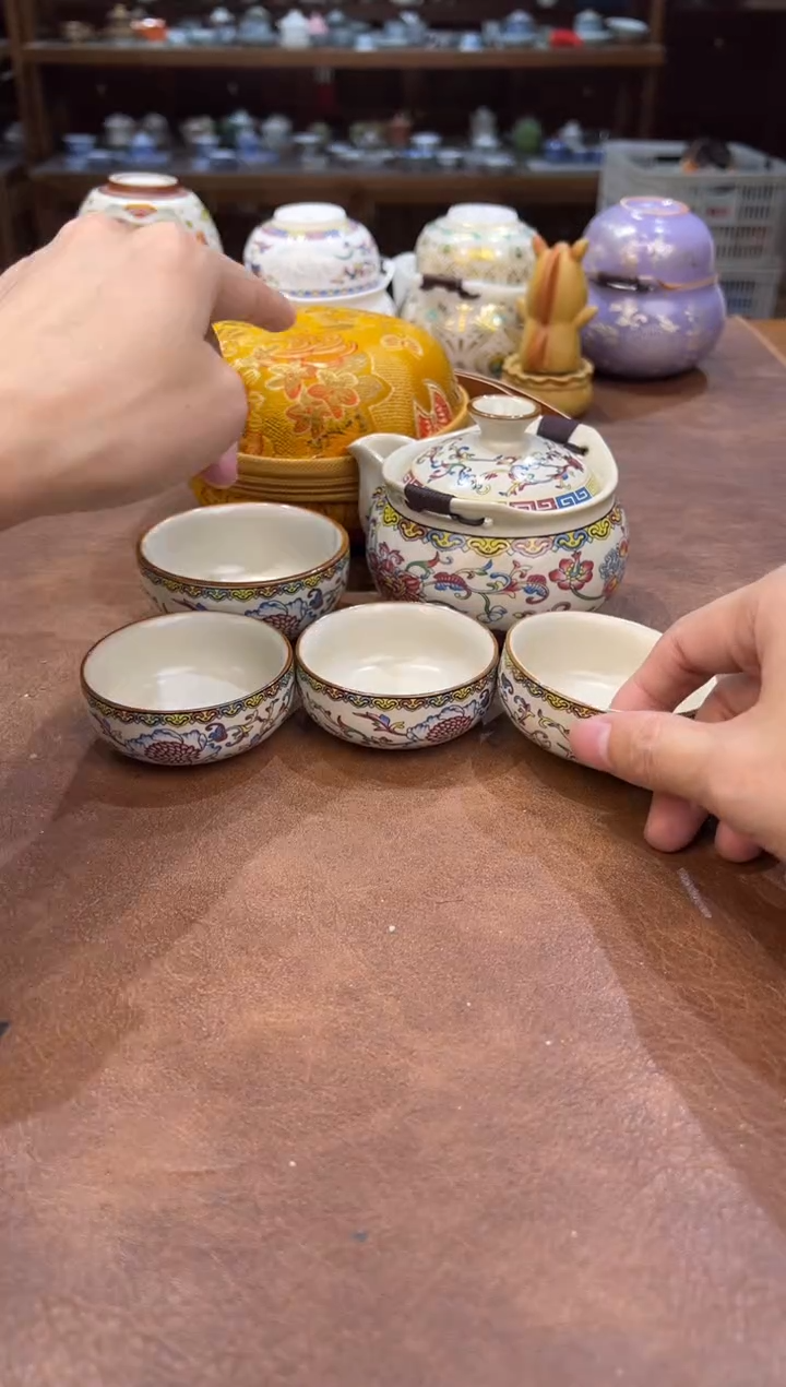 真的很便宜会开片的旅行茶具