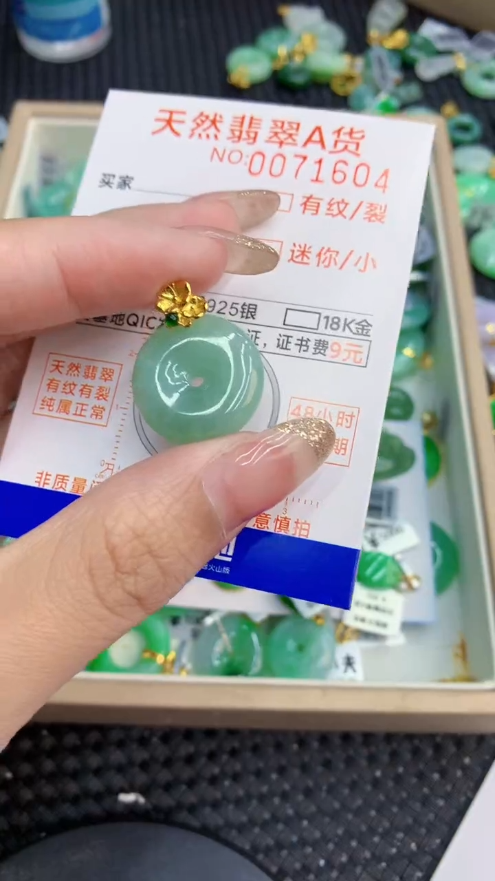 翡翠未镶嵌颈饰             8