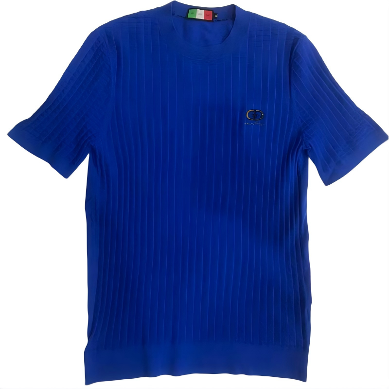 秋冬男士新款简约时尚百搭修身圆领半袖针织短袖D22108