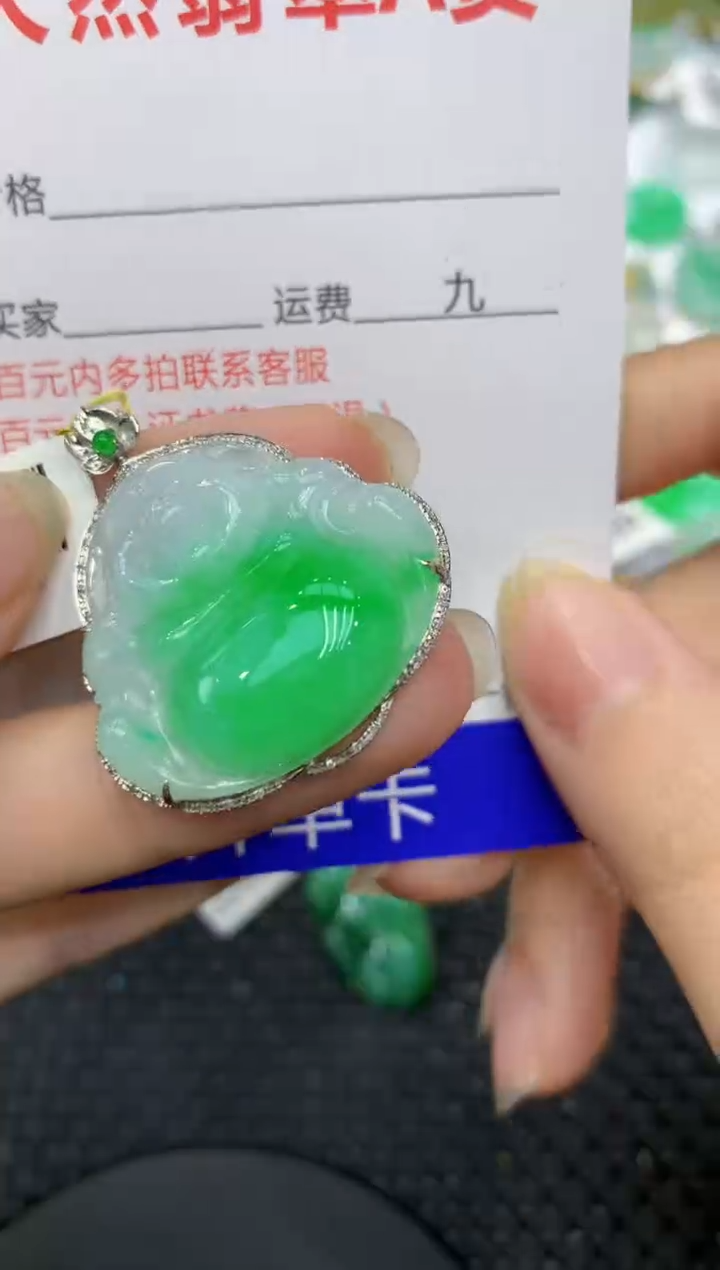 【闪购商品】翡翠颈饰18K金镶嵌8888888888