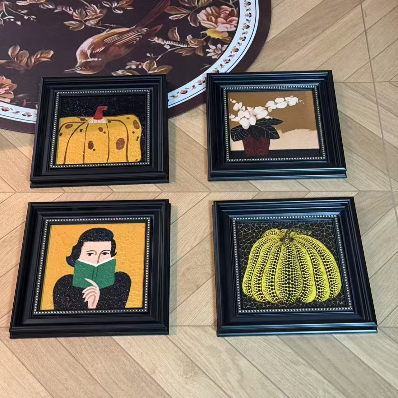 【优优专属】砂岩画小众风格组合装饰画高级感玄关餐厅卧室床头壁画