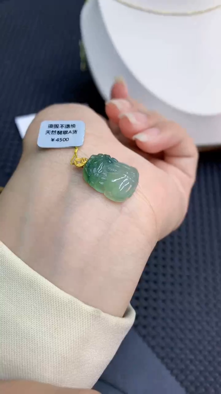 【闪购商品】翡翠颈饰18K金镶嵌            8