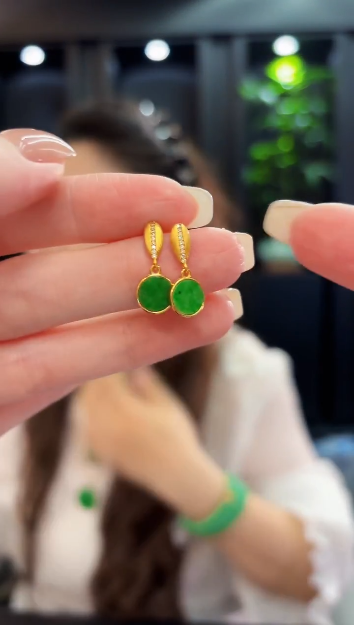 未镶嵌翡翠耳饰66缅料A货/多样性发货/一件