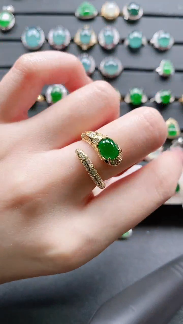 【闪购商品】翡翠戒指银S925镶嵌11111111