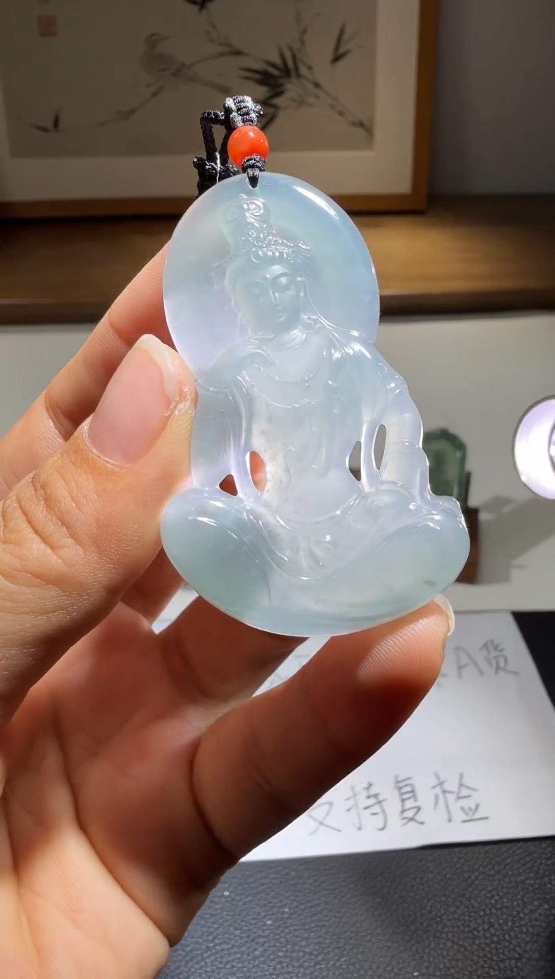 吊坠(不含链)未镶嵌翡翠自在观音