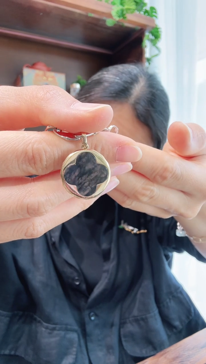 吊坠(不含链)18K金镶嵌翡翠00002980