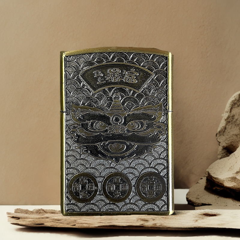 ZORRO【ZK49-1铜】11-ZR马上暴富铜色防风打火机（需自行加油）-