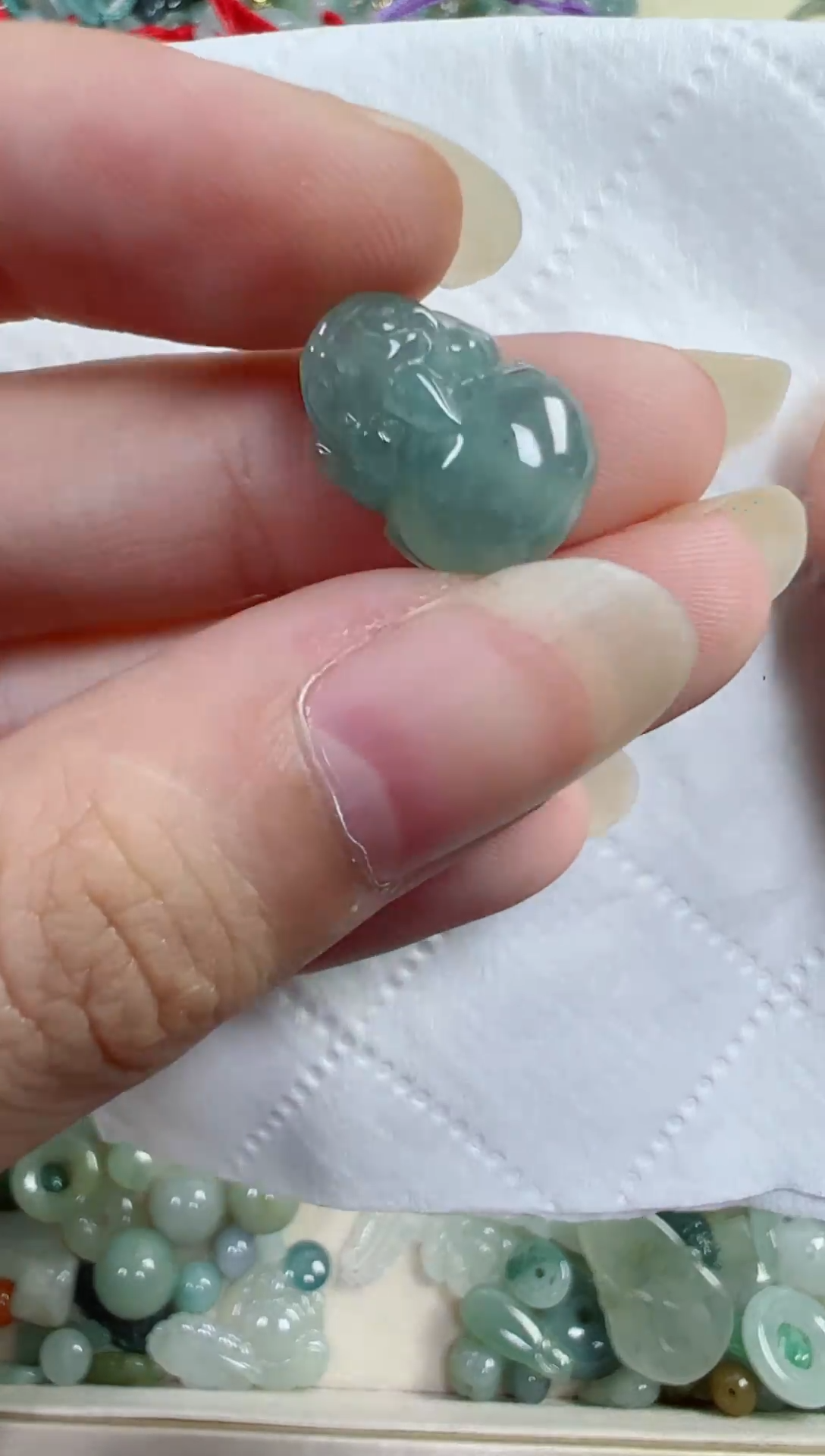翡翠散珠212号链接，A货翡翠