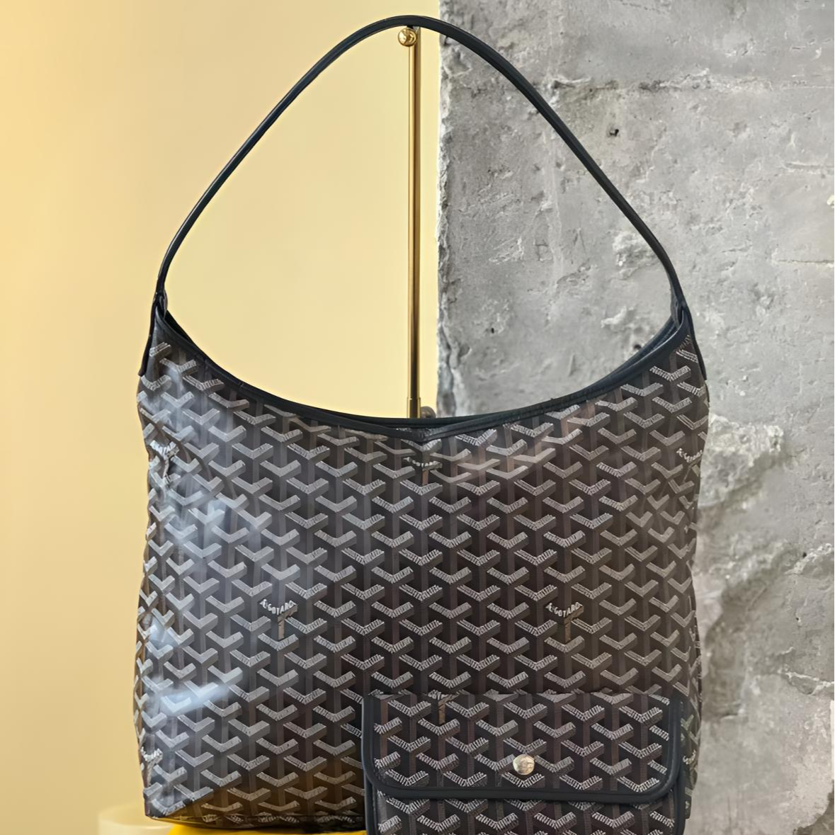 全新未使用 Gaoy/戈雅 蓝色老花hobo单肩包B1482