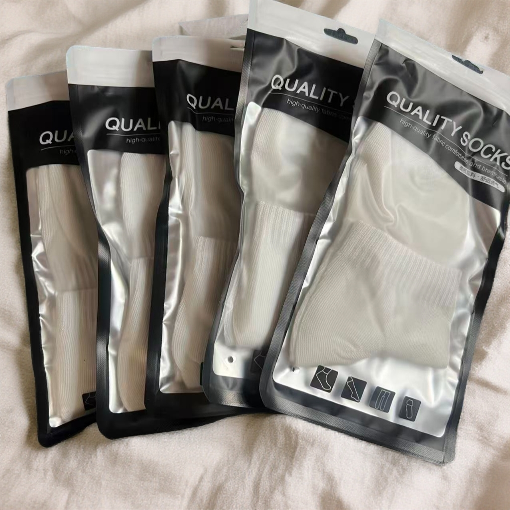 【一元2双】 吸汗防闷中筒透气纯色男女四季防臭短袜   男鞋配件