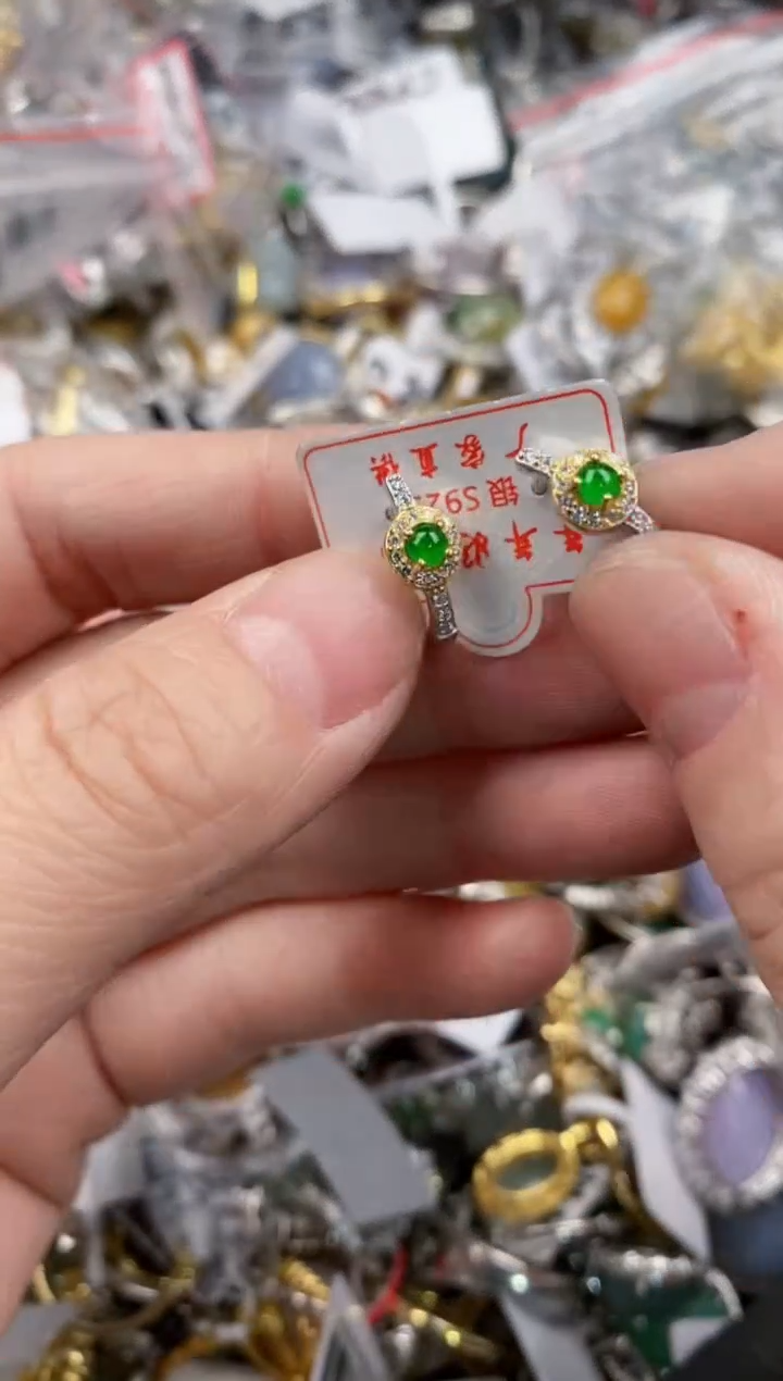 银S925镶嵌戒指翡翠555                 3