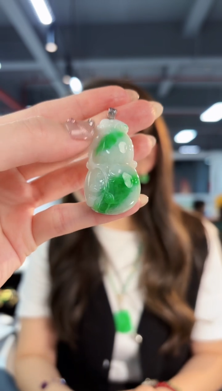 【闪购商品】翡翠颈饰18K金镶嵌缅料A货/支持复检/一件